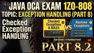 8.2 Common Runtime Exceptions & Checked Exception Rules | Java OCA 1Z0-808