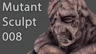 Zbrush Character Sculpt - Mutant 008 - Starting to make the real time model