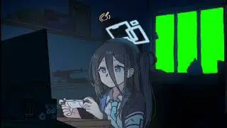 [Blue Archive] Aris Gaming while the world outside is greenscreen