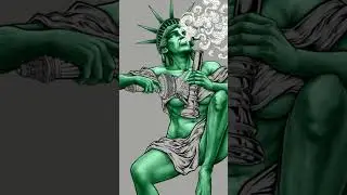 วาด #Liberty แนว #streetwear #drawing #วาดรูป #art #illustration #tshirtdesign #statueofliberty