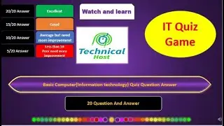 IT Quiz Game Part 1 Question With Answer | Computer Science Game | Technical Host