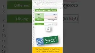 Rechnet Dein Excel falsch???