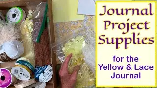 Handmade Clean Junk Journal Yellow Lace, Feminine Theme Writing Journal, Introduction to new project