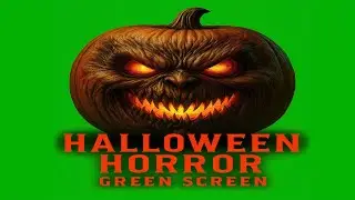 Halloween Horror Pumpkin 4K Green Screen | Pumpkin Green Screen |