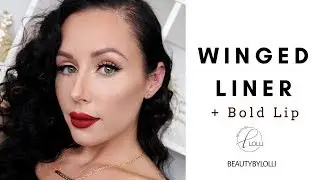 Winged Liner + Bold Lip | BEAUTYBYLOLLI