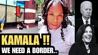 Black Woman Fed Up With Migrants With Kids Begging On Brooklyn St.