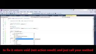 MVC - Fix Error -   Cannot implicitly convert type 'void' to 'System Web Mvc ActionResult'