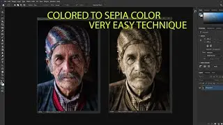HOW TO TURN COLORED IMAGE INTO SEPIA IN ADOBE PHOTOSHOP