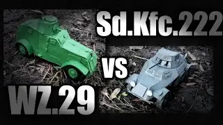 WZ.29 ПРОТИВ SD.KFZ.222.БОЙ ТАНКОВ ИЗ ПЛАСТИЛИНА.ТАНКИ ИЗ ПЛАСТИЛИНА.