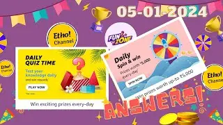 Amazon funzone quiz today | 05-01-2024 | Amazon funzone jackpot today | Answers