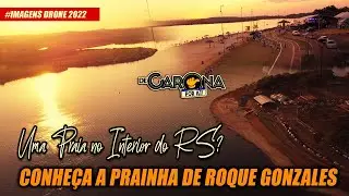 PRAIA NO INTERIOR? Saiba tudo sobre a PRAINHA DE ROQUE GONZALES  | Voando de Drone ao PÔR DO SOL