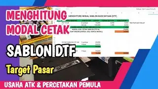Cara Menghitung Modal Cetak Sablon DTF | Usaha Sablon DTF Di Desa