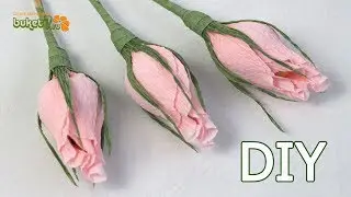 Rosebud from candies ☆ Rosebuds from corrugated paper ☆ master class