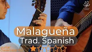 Guitar Performance ans Tutorial: 'Malagueña' – Spanish Folk Song Arranged by Cees Hartog