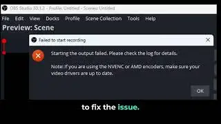 FIX: OBS Studio error "Starting the output failed"