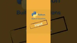 input Python Yerleşik (Gömülü Built-in) Fonksiyonlar #coding #python #programming