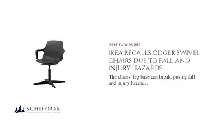 IKEA Recalls ODGER Swivel Chairs Due to Fall and Injury Hazards