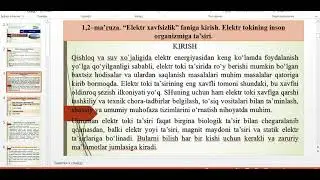 Elektr havfsizlik faniga kirish