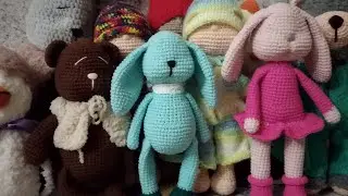 Много вязаных игрушек 💌 обзор зайчика .