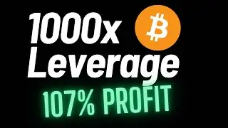 1000x Leverage Trading Bitcoin Live | 107% Profit In 5 Minutes