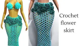 Crochet Maxi Flower Skirt || crochet women clothes tutorial