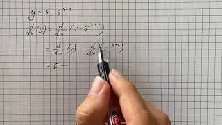 Find derivatives of the functions defined as follows: y=4-5^{x+2} | Plainmath