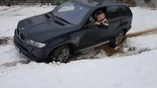 bmw x5 e53 тест по снегу