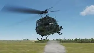 DCS UH-1H маневрирование на ПМВ.