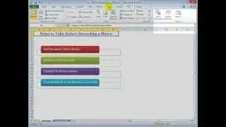 4 Steps to Take Before Recording a Macro in Excel