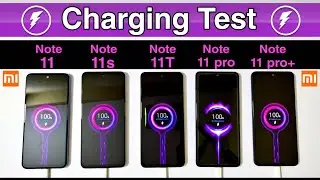 Redmi Note 11 vs Note 11s vs Note 11T 5g vs Note 11 pro vs Note 11 pro+ 5g Charging Test 0 to 100