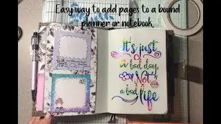 How I add vellum and printed pages to my Stalogy and other bound notebooks and planners
