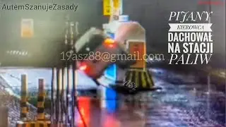 PIJANY KIEROWCA DACHOWAŁ NA STACJI PALIW