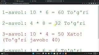 45-dars. 37-dars davomi Savol javob saytimizni davom ettiramiz! JS amaliyot ! Alicoder | alicoder.uz