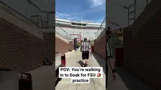 Walking in to Doak Campbell Stadium for Florida State football practice 