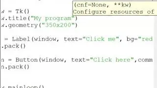 4. Tkinter: Widget Functions