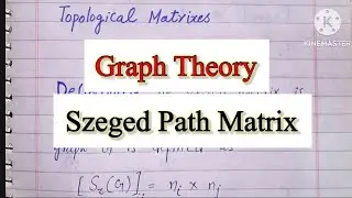 szeged path matrix in graph theory | matrics in graph | #graphtheory