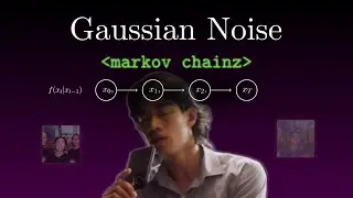 Markov chain diffusion explained (Gaussian noise)