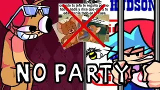 FNF No Party but Meme Mouse and Boyfriend sings it (Cover) [Mario Madness V2 ]