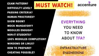 Accenture TFA Experience (Infrastructure Engineering Module)