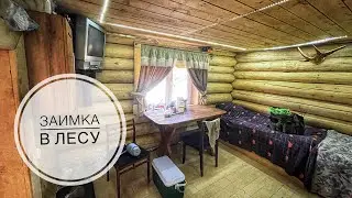 Log cabin in the forest far from people