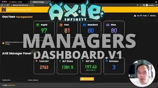 Axie Infinity Dashboard Tool for Managers Tracking