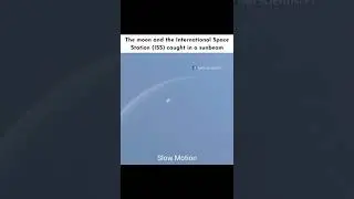 International Space Station (ISS) Caught in a sunbeam