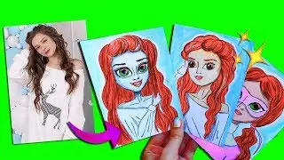 ЧЕЛЛЕНДЖ 10 СТИЛЕЙ РИСОВАНИЯ АФИНКА DIY 🐞 один персонаж Afinka - 10 стилей идеи для лд