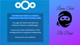 How To Fix NextCloud Error- Instance is currently in  Maintenance Mode