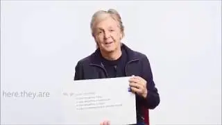 Paul McCartney Answering Some Mighty Fine Questions