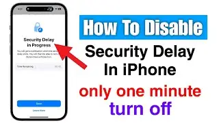 how to disable security delay on iphone | iphone security delay in progress off kaise kare