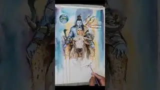 Mahadev..... 🚩🚩🚩.  #artist #watercolour #pune #love #artists #support #trending #trendshort