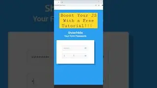 Boost your JS with a free show/hide password script. 