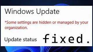 Fix Some Settings are Managed by Your Organization on Windows 11