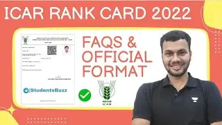 ICAR RANK CARD 2022 🤩 • FAQs • ICAR OFFICIAL RANK CARD FORMAT & DETAILS 🔥• ICAR-AIEEA RANK CARD 2022